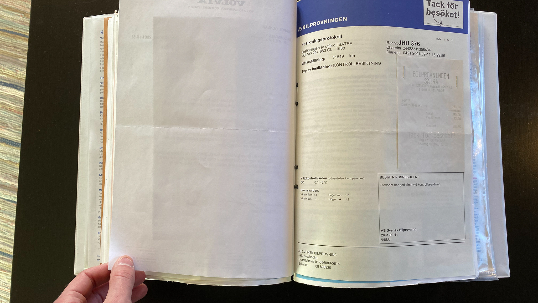 Documentation for 1988 Volvo 240 GL