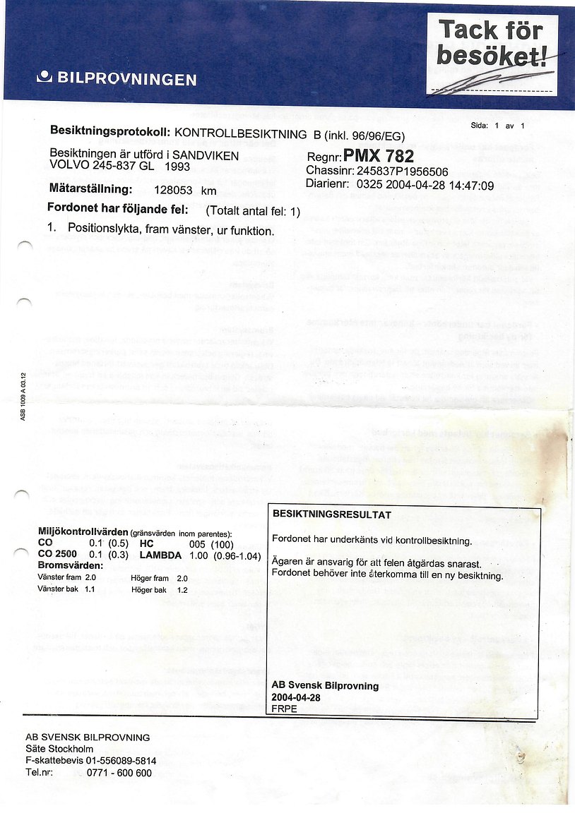 Dokumentation, 1993 Volvo 245 GL Classic "No Reserve Auction"