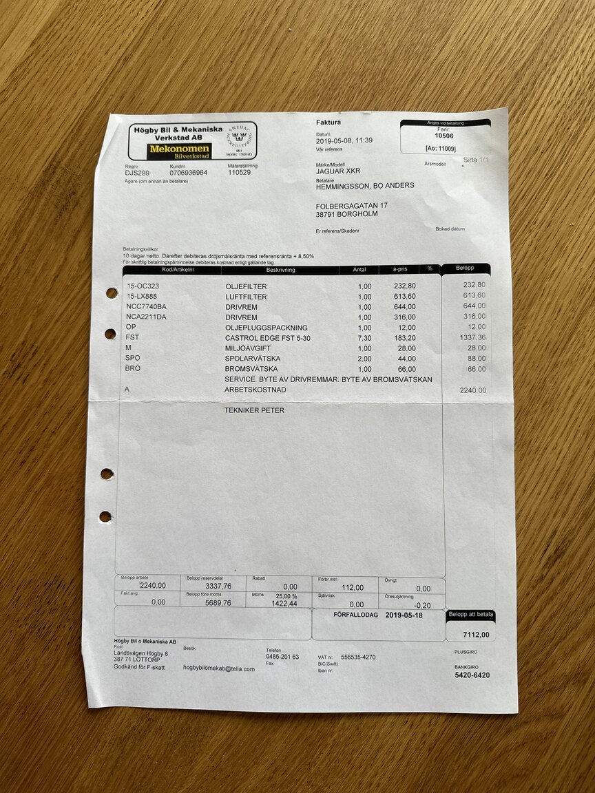 Documentation for 2001 Jaguar XKR Silverstone