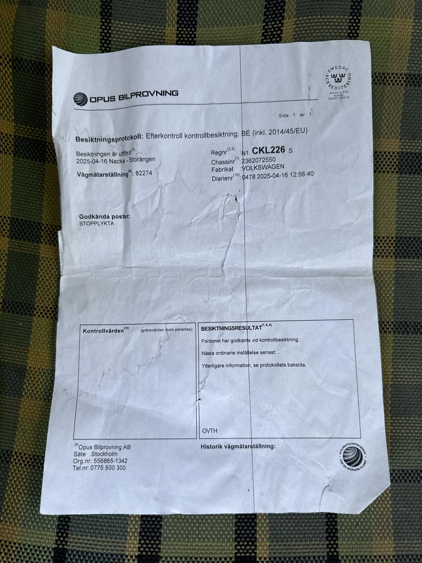Dokumentation för 1975 Volkswagen Transporter Campervan (1)