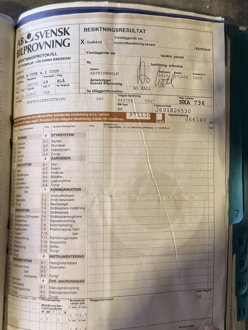 Dokumentation, 1969 Jaguar E-Type 4.2 Coupe (16)