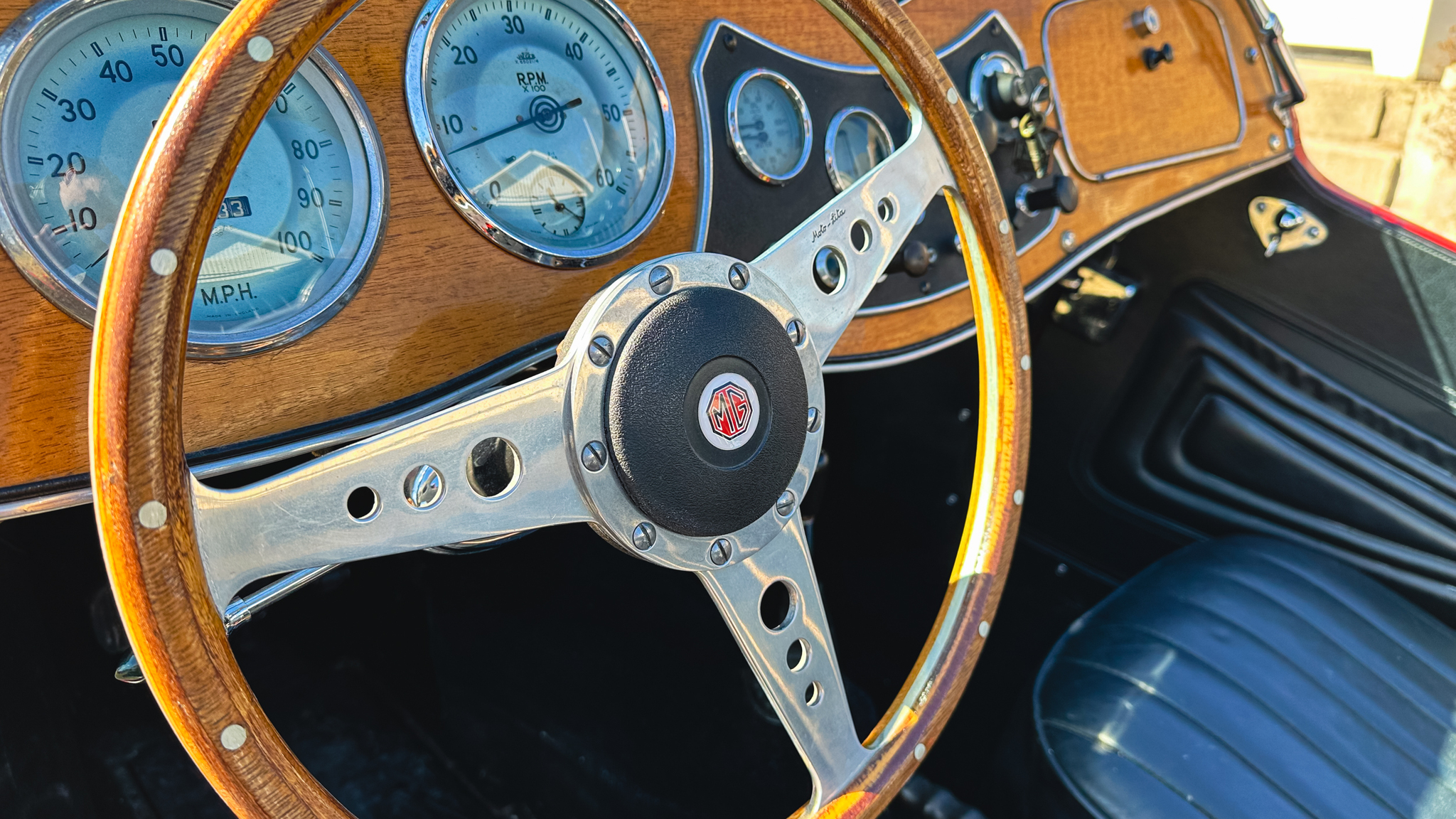 Innenraumfoto von 1951 MG TD MIDGET