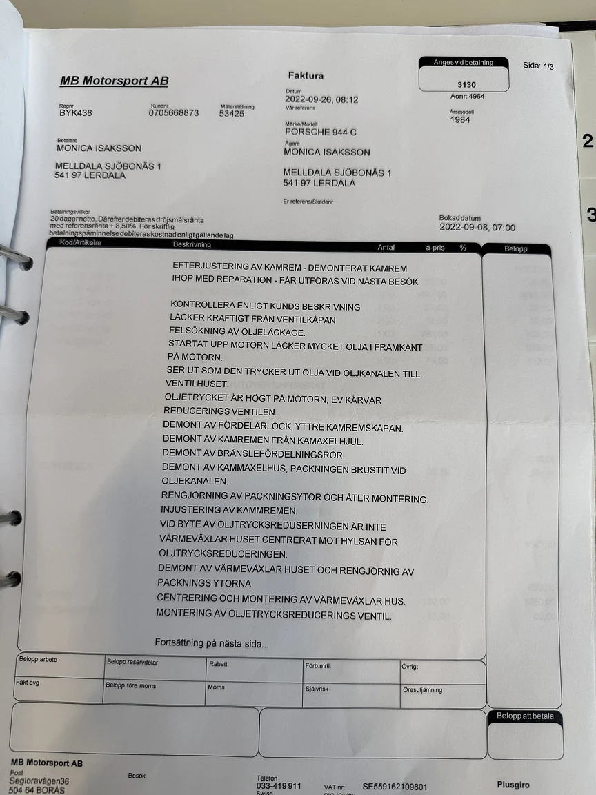 Dokumentation, 1984 Porsche 944 Targa (11)