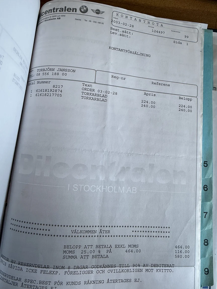 Dokumentation för 1994 BMW 840Ci (35)