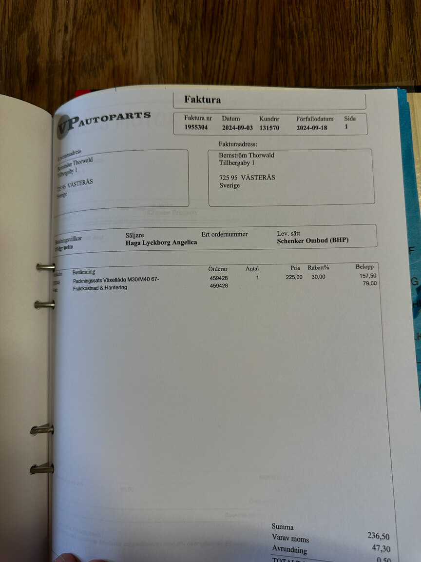 Documentation for 1970 Volvo Amazon 