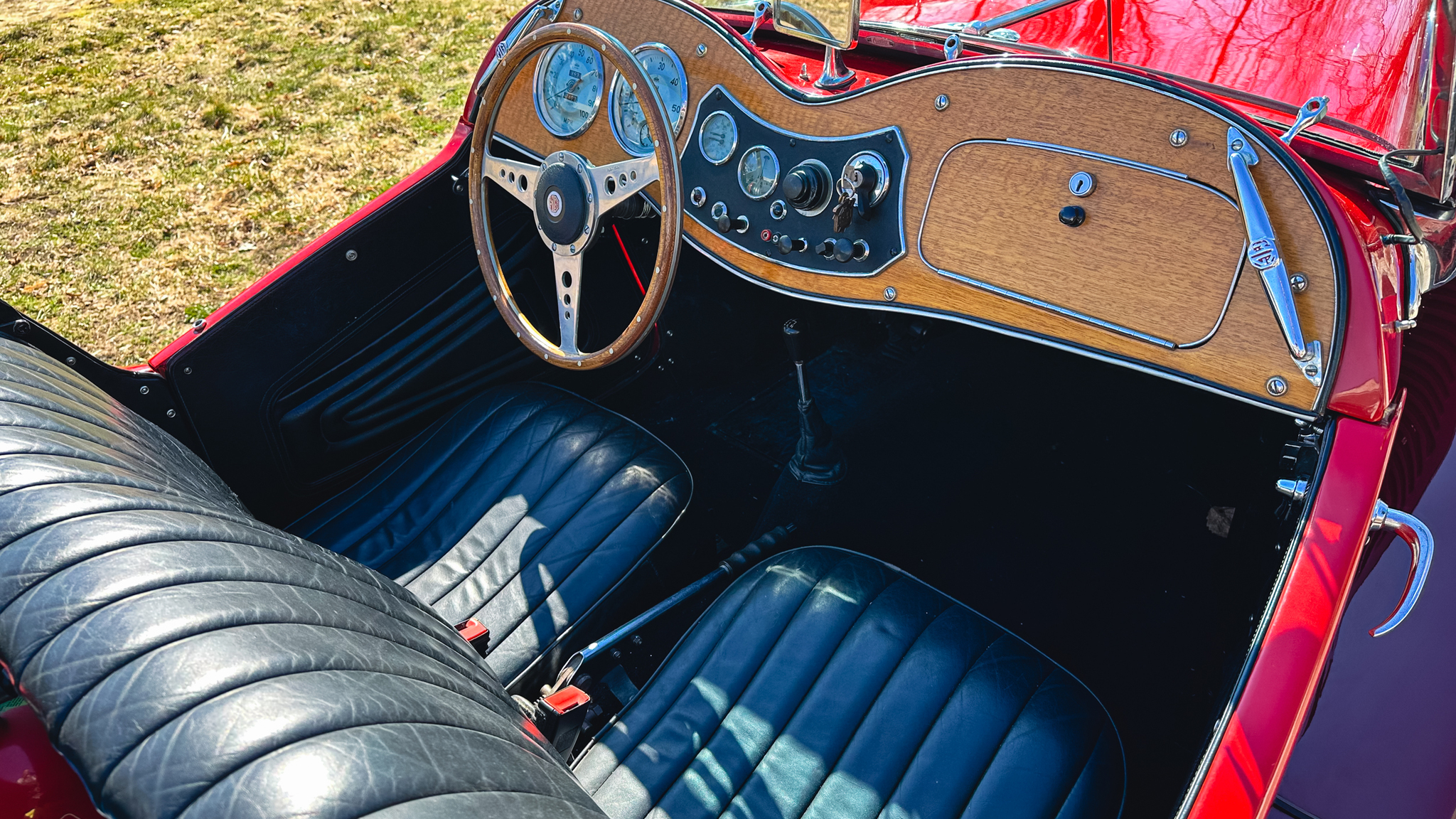 Interiörbild 1951 MG TD MIDGET