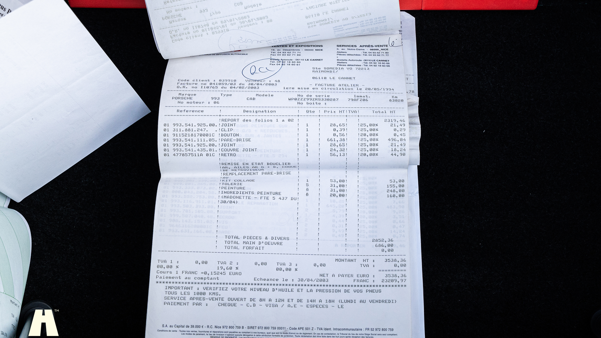 Dokumentation, 1994 Porsche 993 Cabriolet (33)