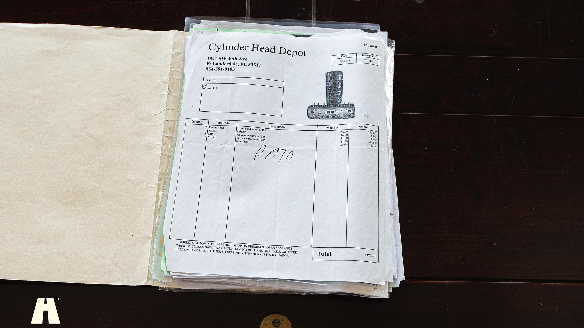 Documentation for 1965 AMC Rambler Marlin 327 CUI 5.4 V8