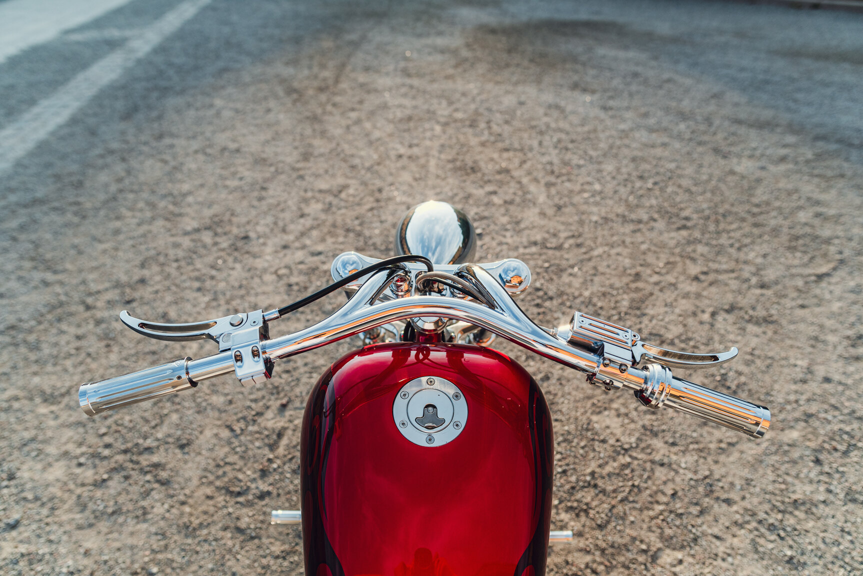 Exterior image of 2001 Unique Custom Cycles Red Inferno