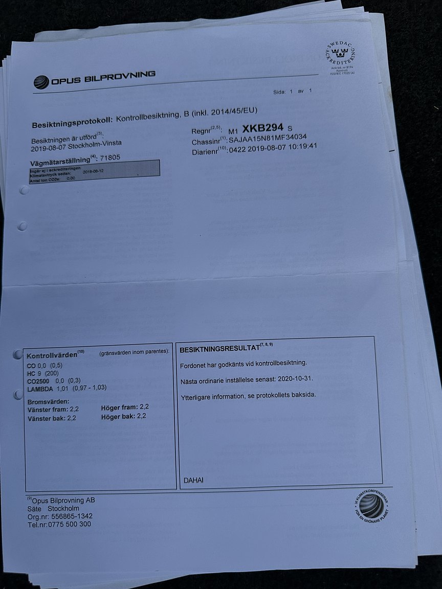 Documentation for 2001 Jaguar XJR