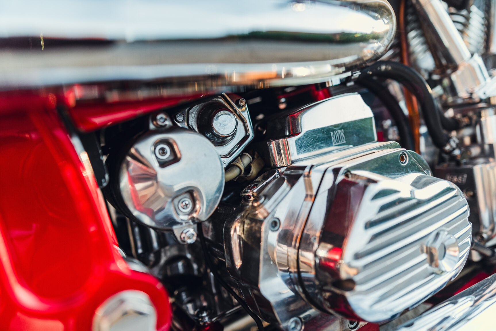 Image of 2001 Unique Custom Cycles Red Inferno mechanics