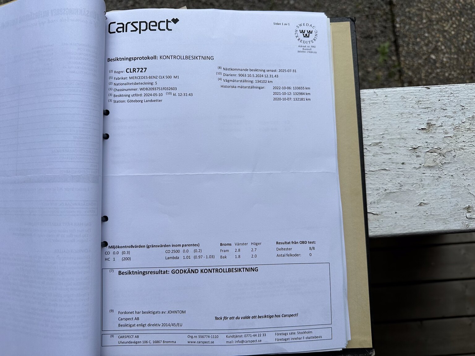 Dokumentation för 2003 Mercedes CLK 500