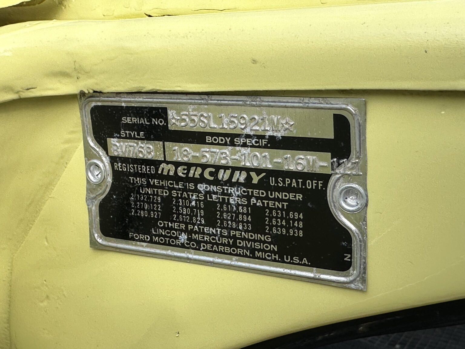 Interiörbild 1955 Mercury Montclair