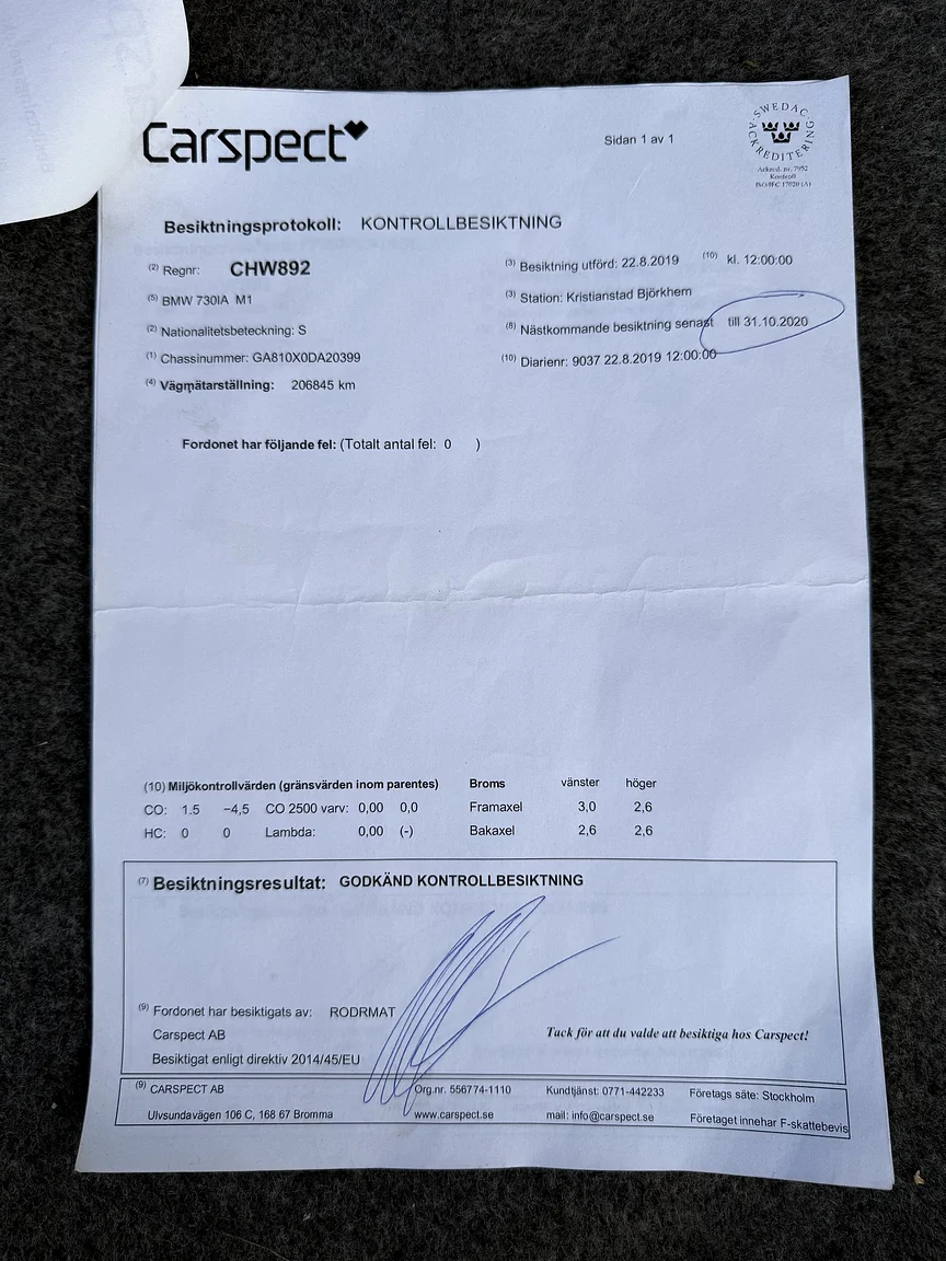 Documentation for 1992 BMW 730iA (7)