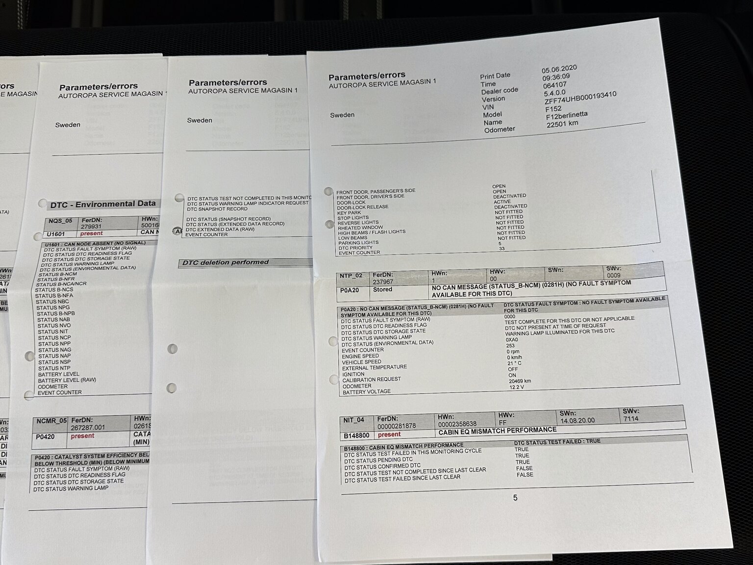 Documentation for 2013 Ferrari F12 Berlinetta