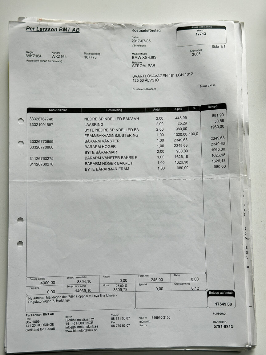 Documentation for 2005 BMW X5 4.8iS E53 LCI