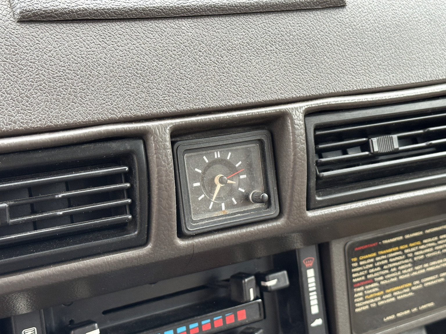 Interiörbild 1990 Range Rover Classic