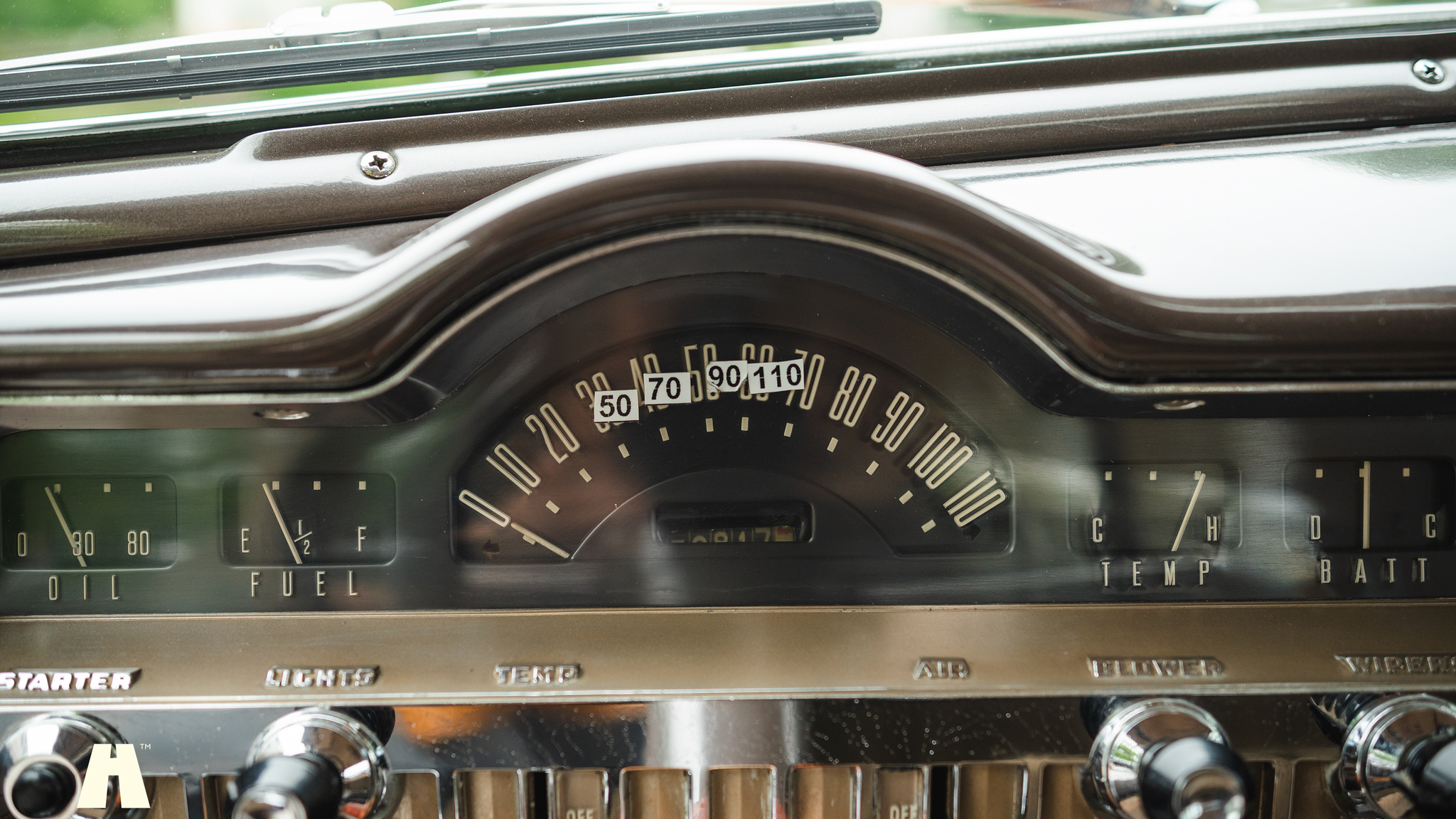 Interior image of 1950 Mercury Eight Sport Sedan