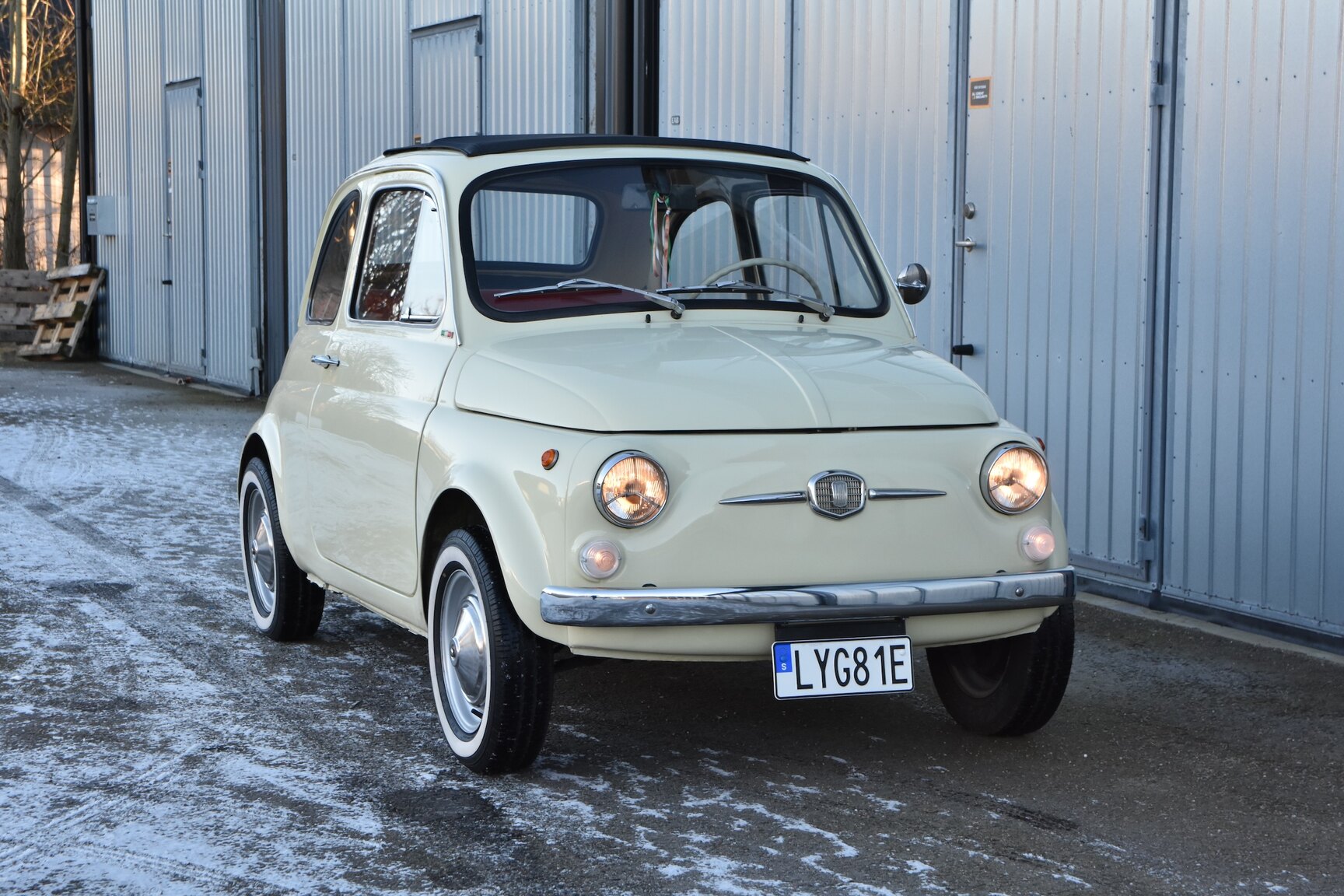 Exteriörbild på 1968 Fiat 500
