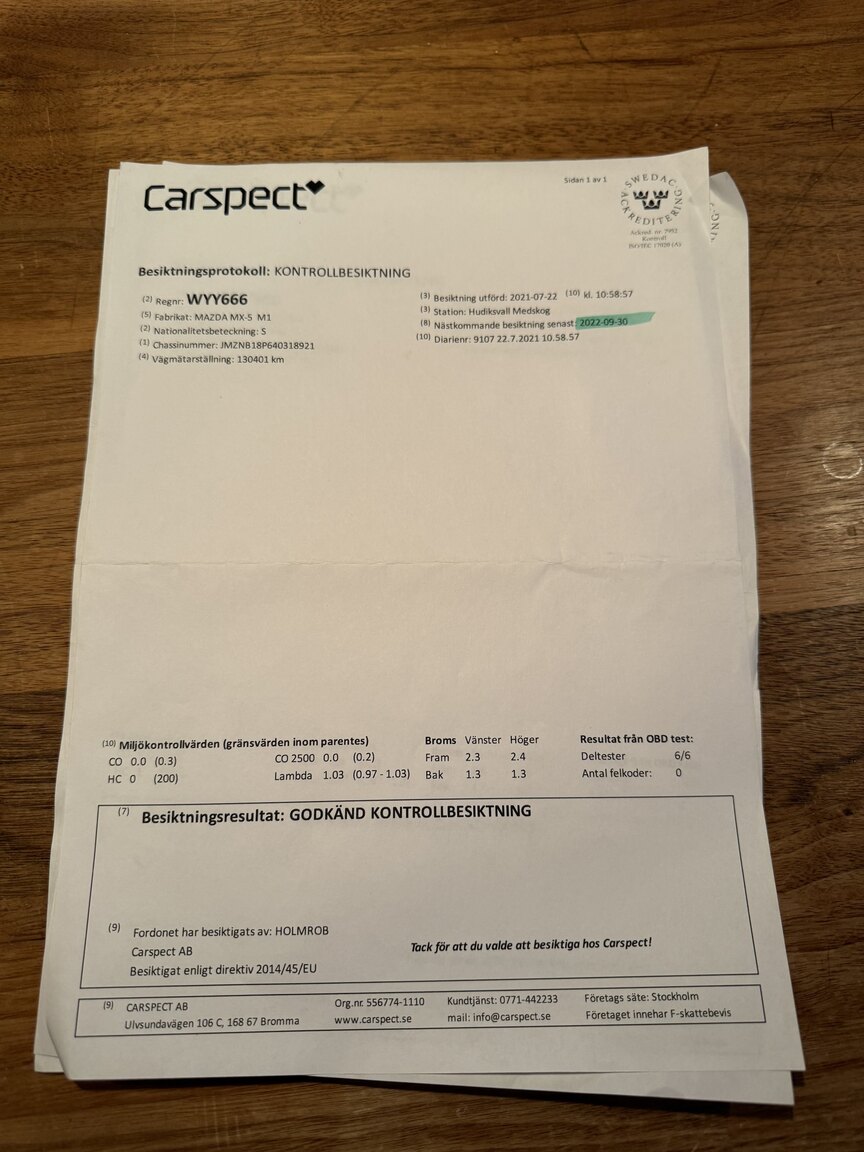 Dokumentation, 2004 Mazda MX-5