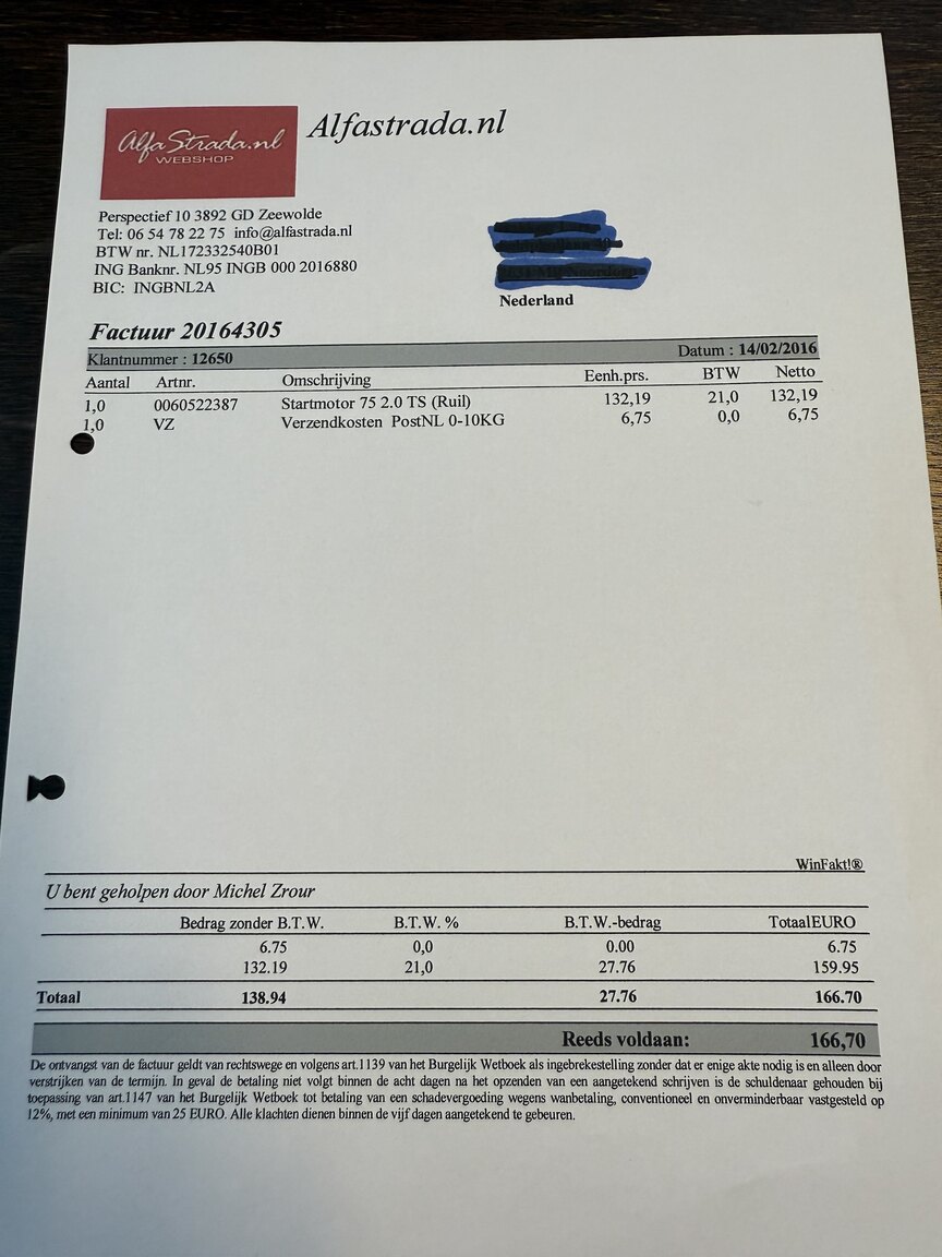 Documentation for 1974 Alfa Romeo GT 1600 Junior