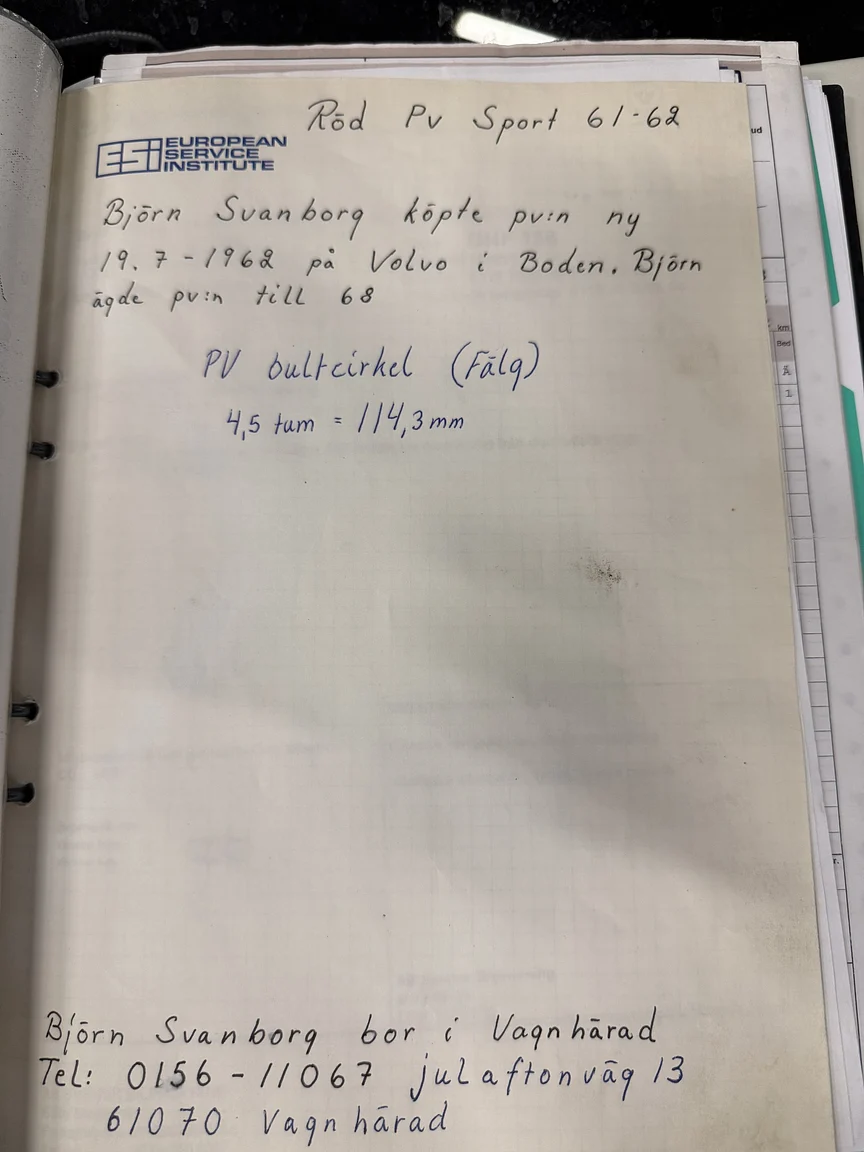 Dokumentation för 1961 Volvo PV544C Sport (12)