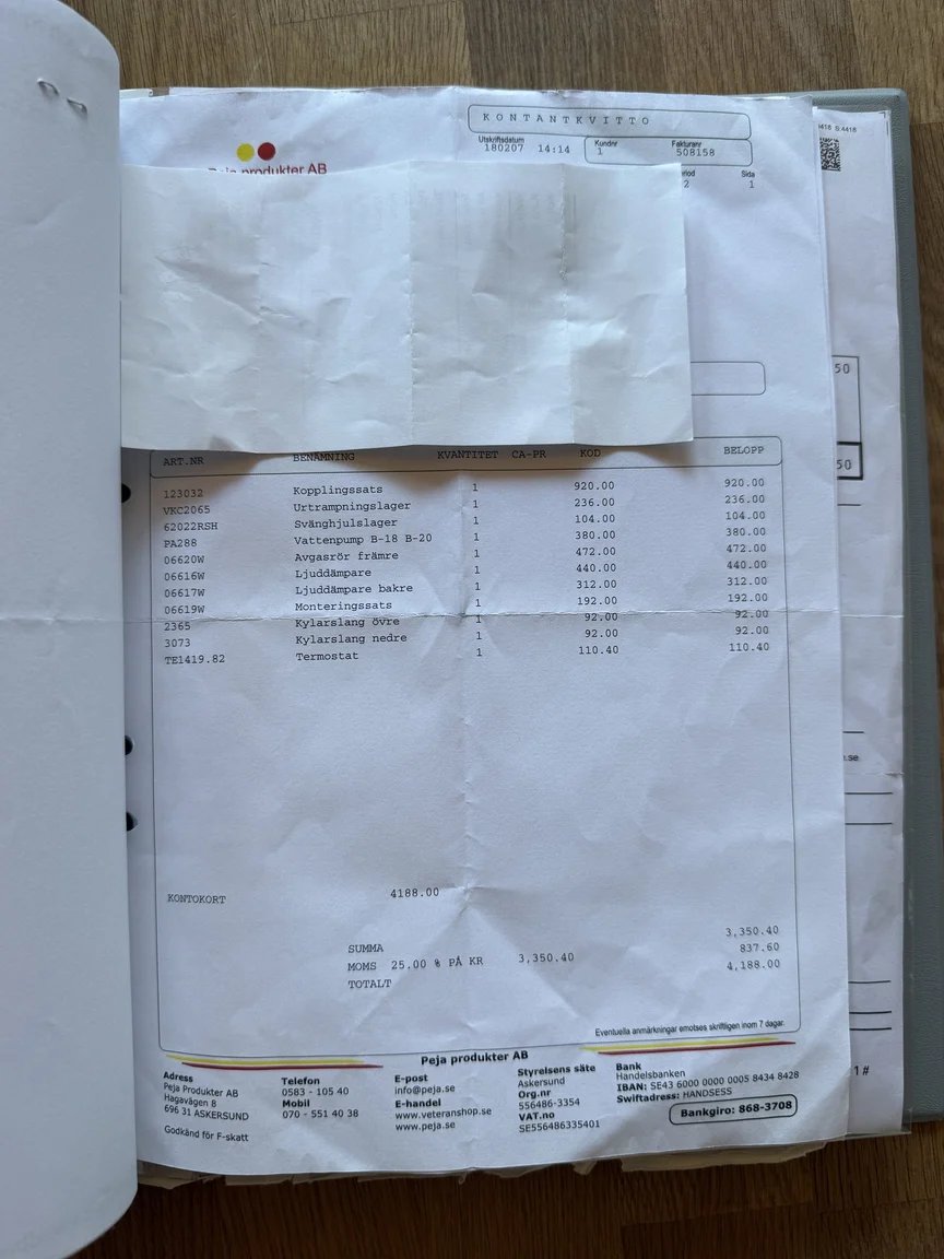 Documentation for 1970 Volvo Amazon (3)