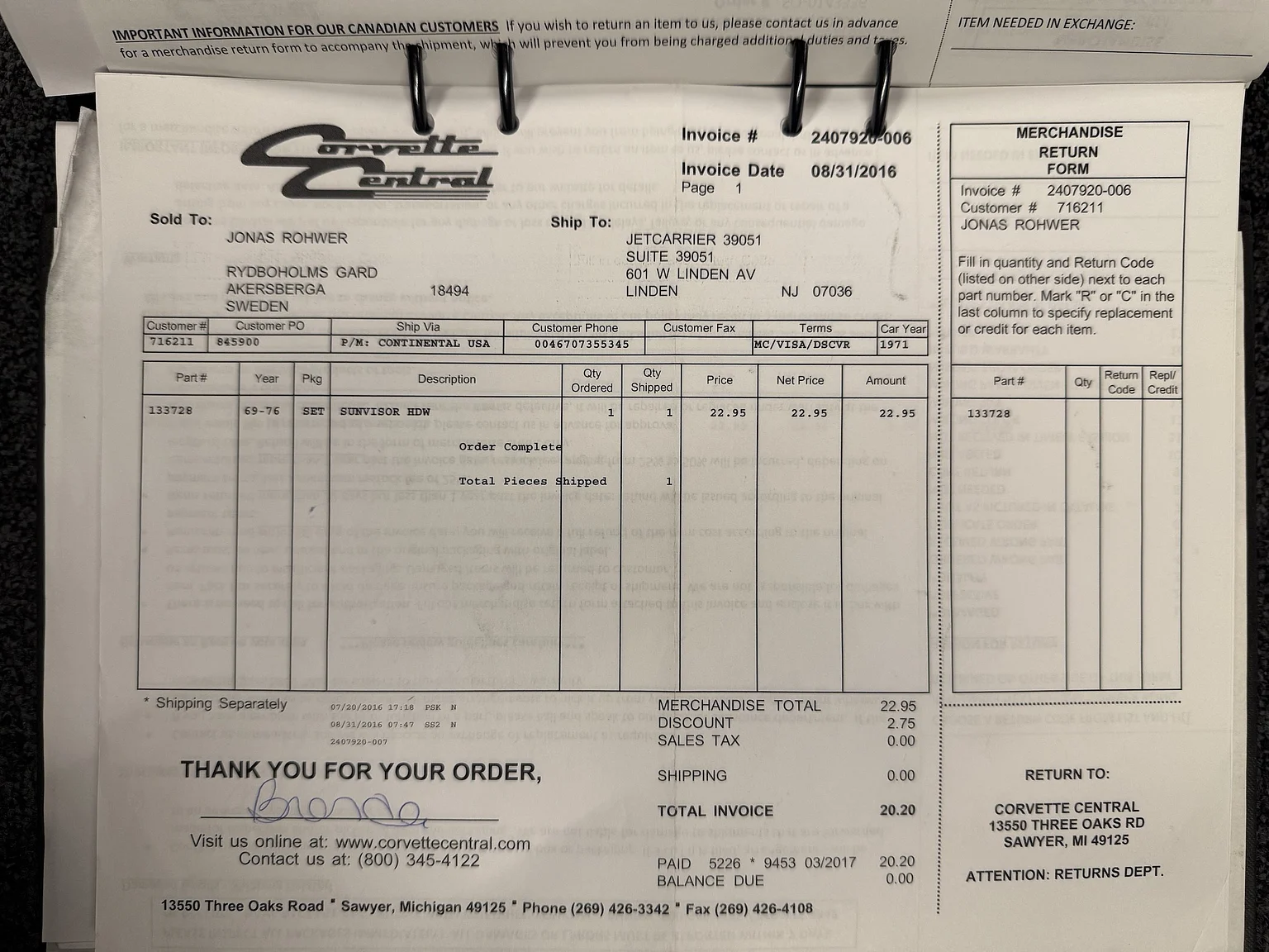 Dokumentation, 1971 Chevrolet Corvette Stingray Special 598 cui V8 795 hk (66)