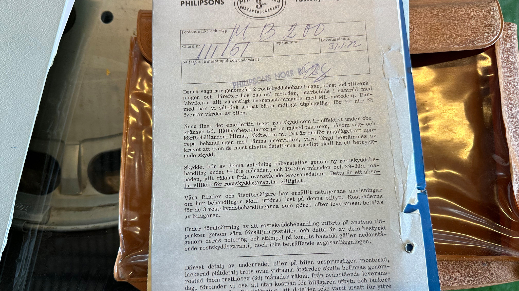 Dokumentation, 1972 Mercedes-Benz 200
