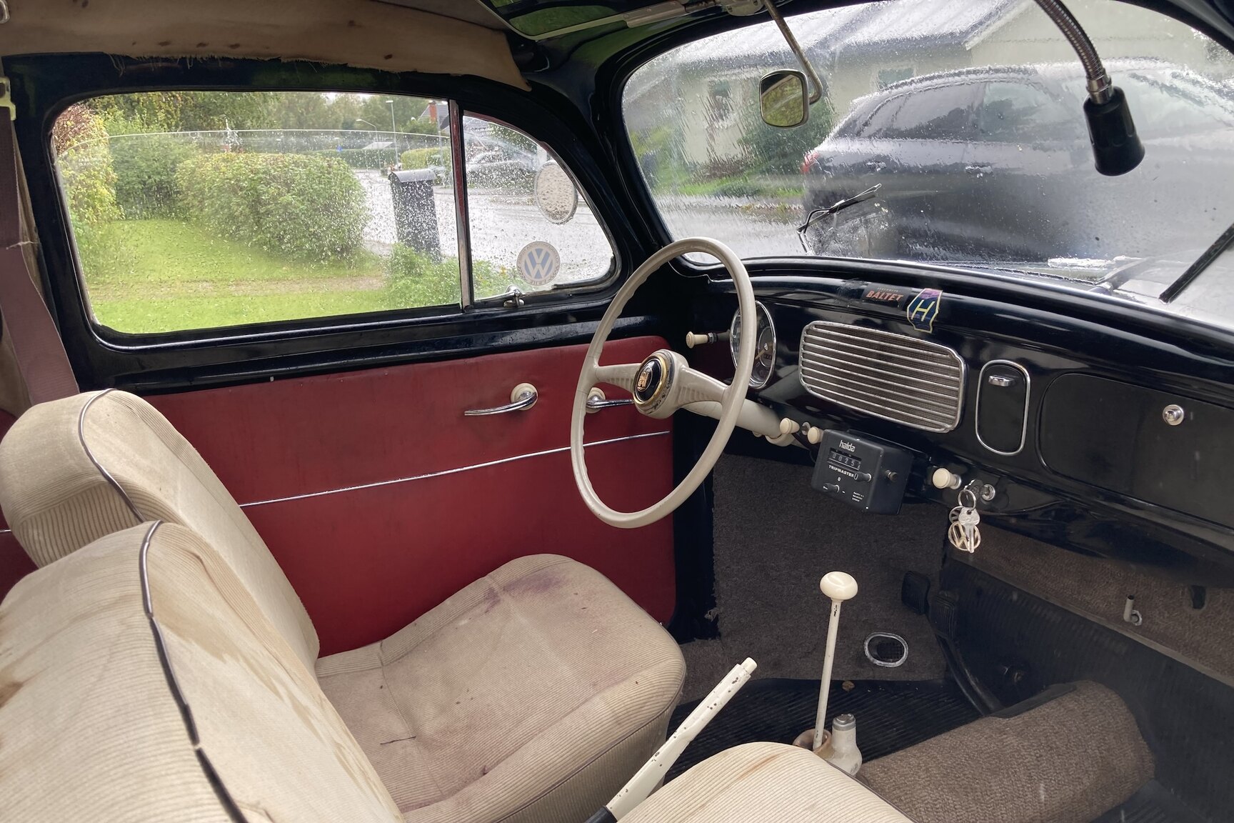 Interiörbild 1955 Volkswagen Beetle 1200