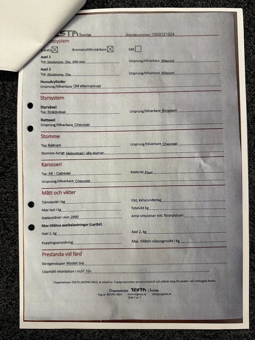 Dokumentation för 1971 Chevrolet Corvette Stingray Special 598 cui V8 795 hk (54)