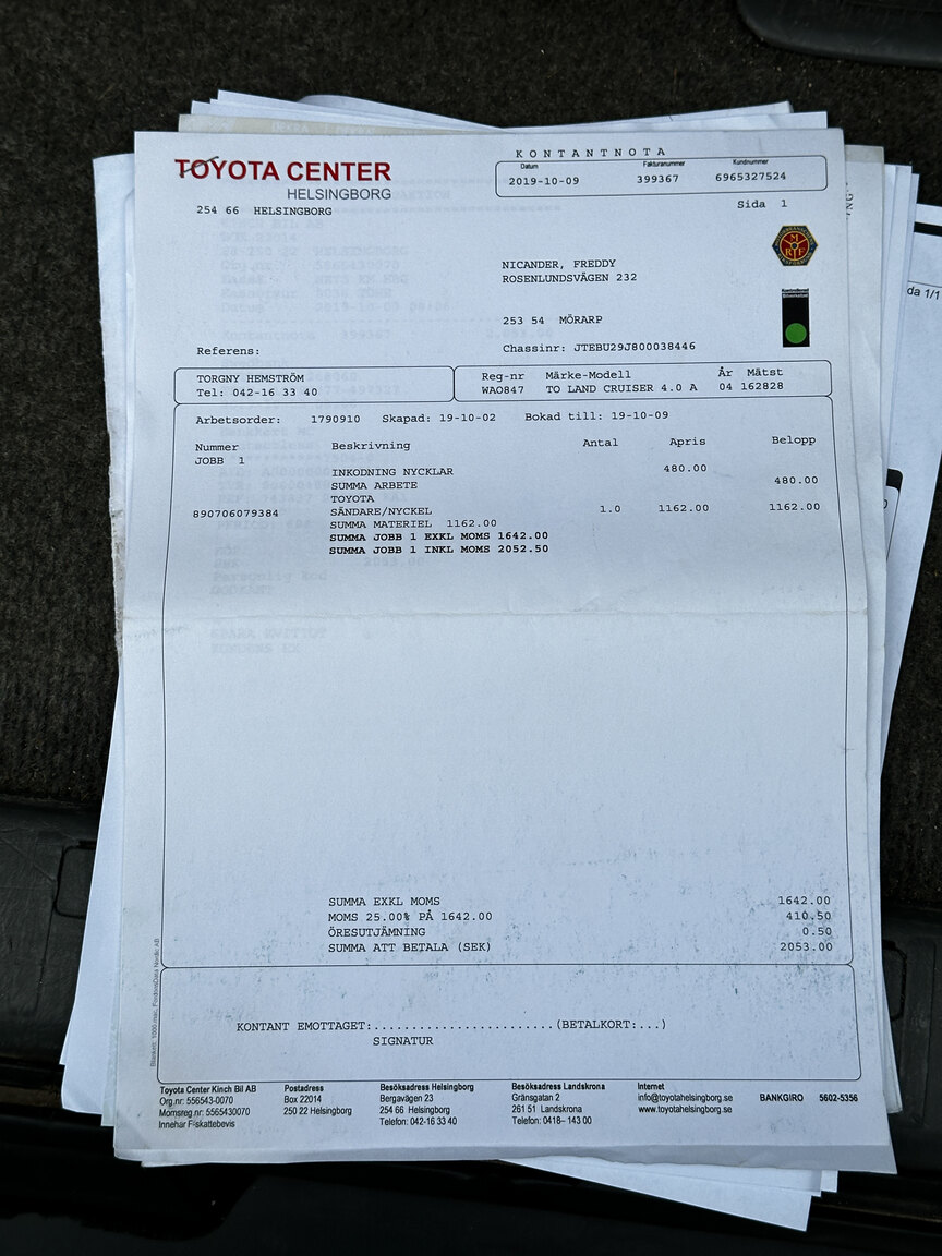 Dokumentation, 2004 Toyota Land Cruiser