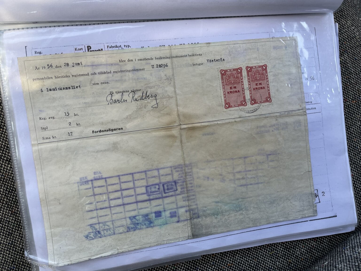 Documentation for 1956 Volvo PV 444