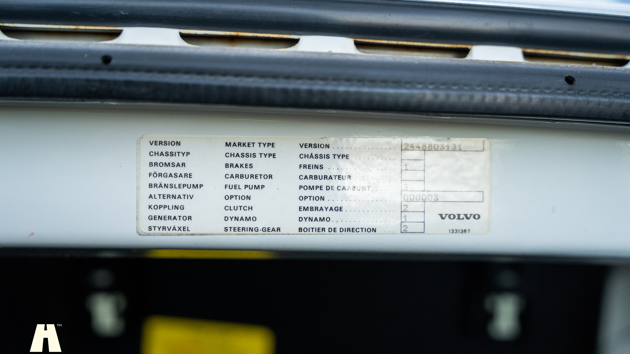 Innenraumfoto von 1988 Volvo 240 GL