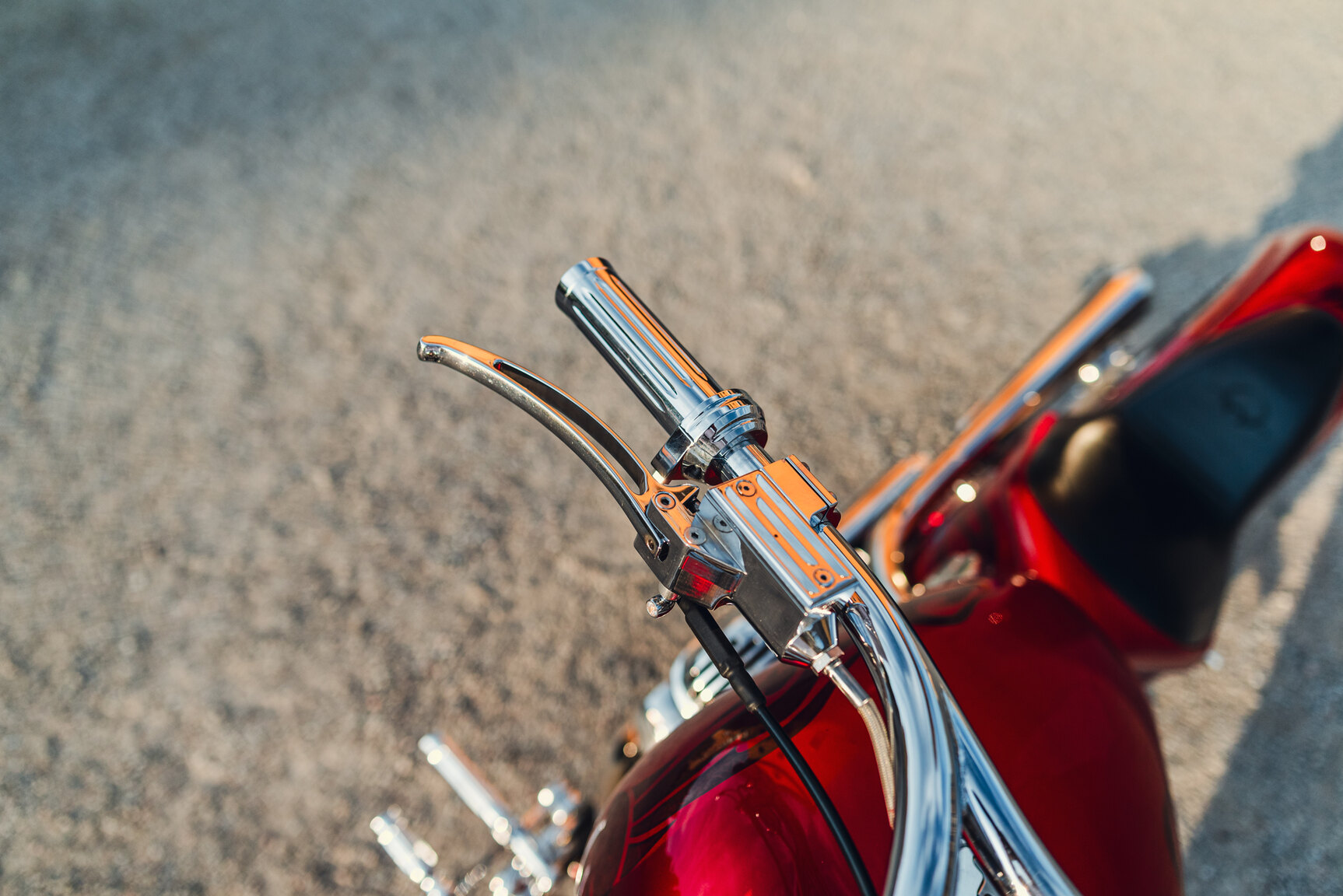 Exterior image of 2001 Unique Custom Cycles Red Inferno
