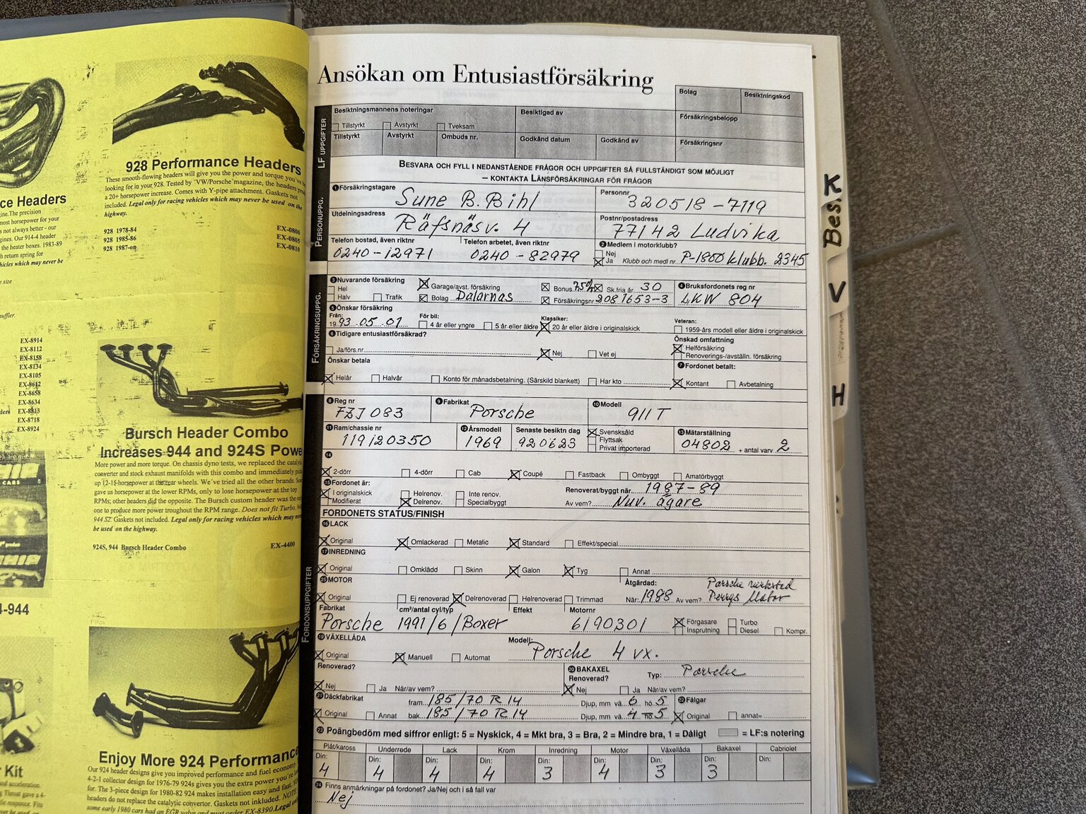 Dokumentation, 1969 1969 PORSCHE COUPÉ 911 T  (6)