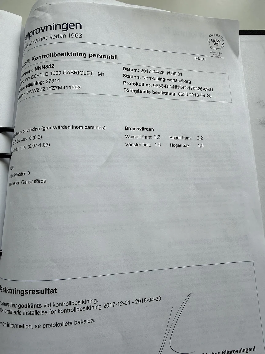 Dokumentation, 2007 VW Beetle 1600 Cabriolet  (19)