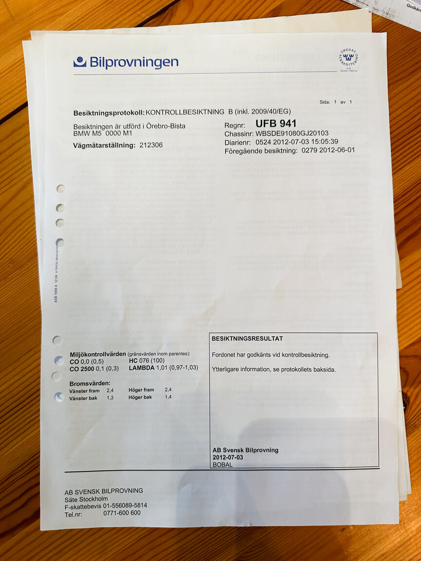 Dokumentation för 2000 BMW M5 E39