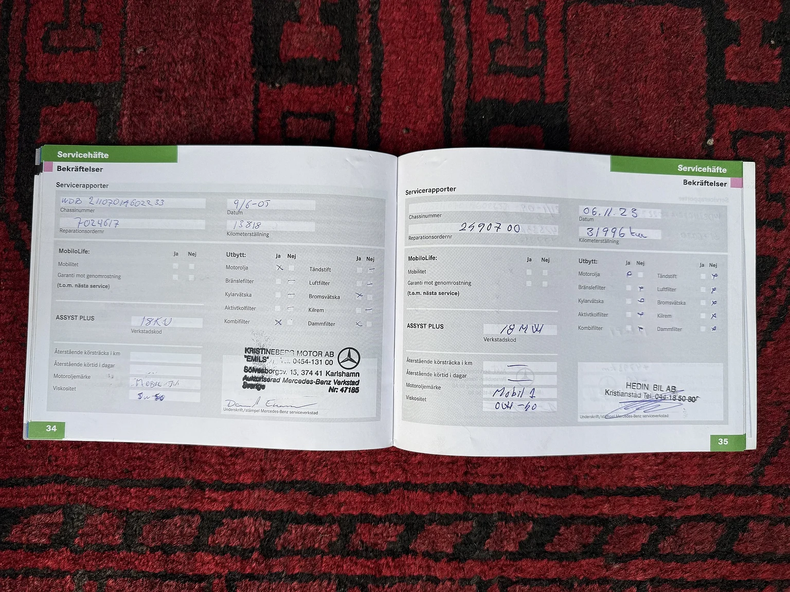 Dokumentation för 2004 Mercedes-Benz E 500 7G-Tronic (2)