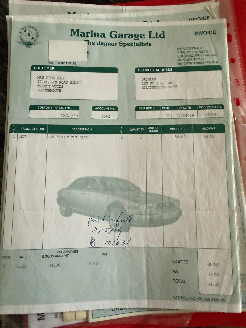 Documentation for 1988 Daimler Six (54)