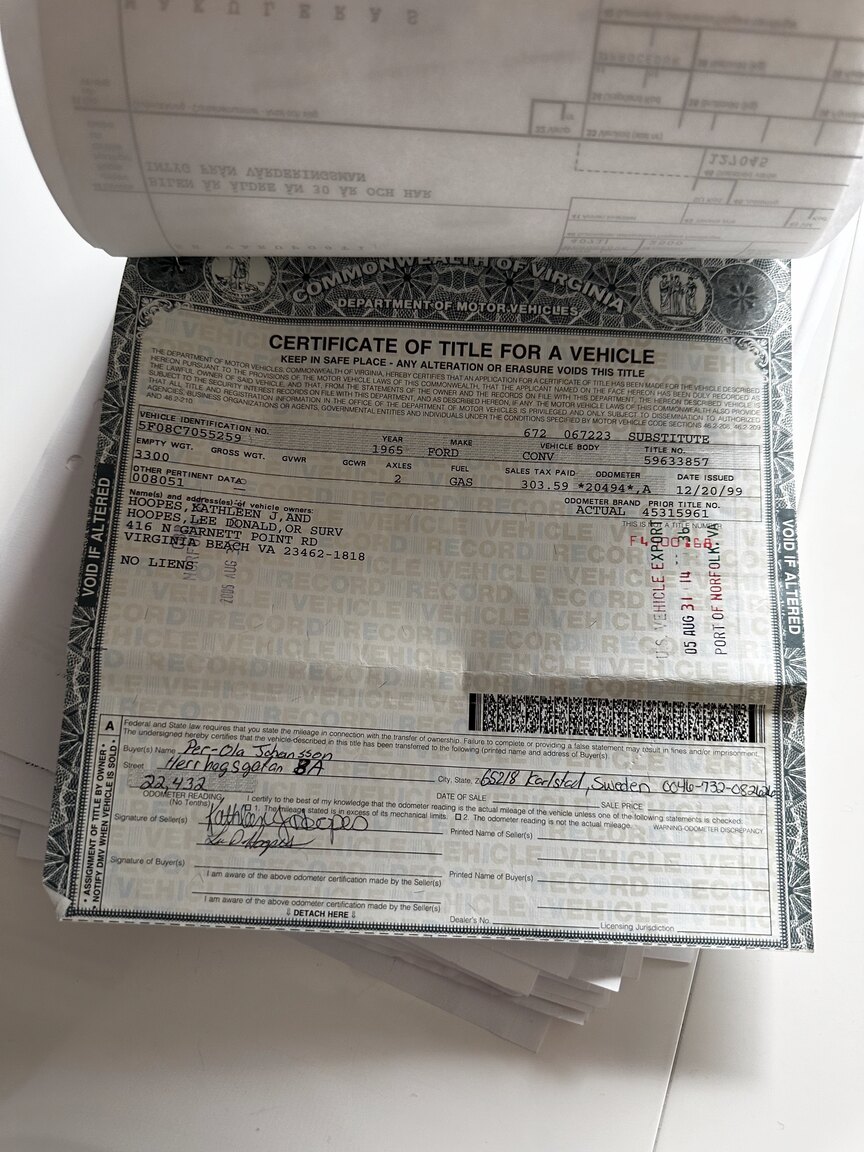 Documentation for 1965 Ford Mustang Cabriolet (42)