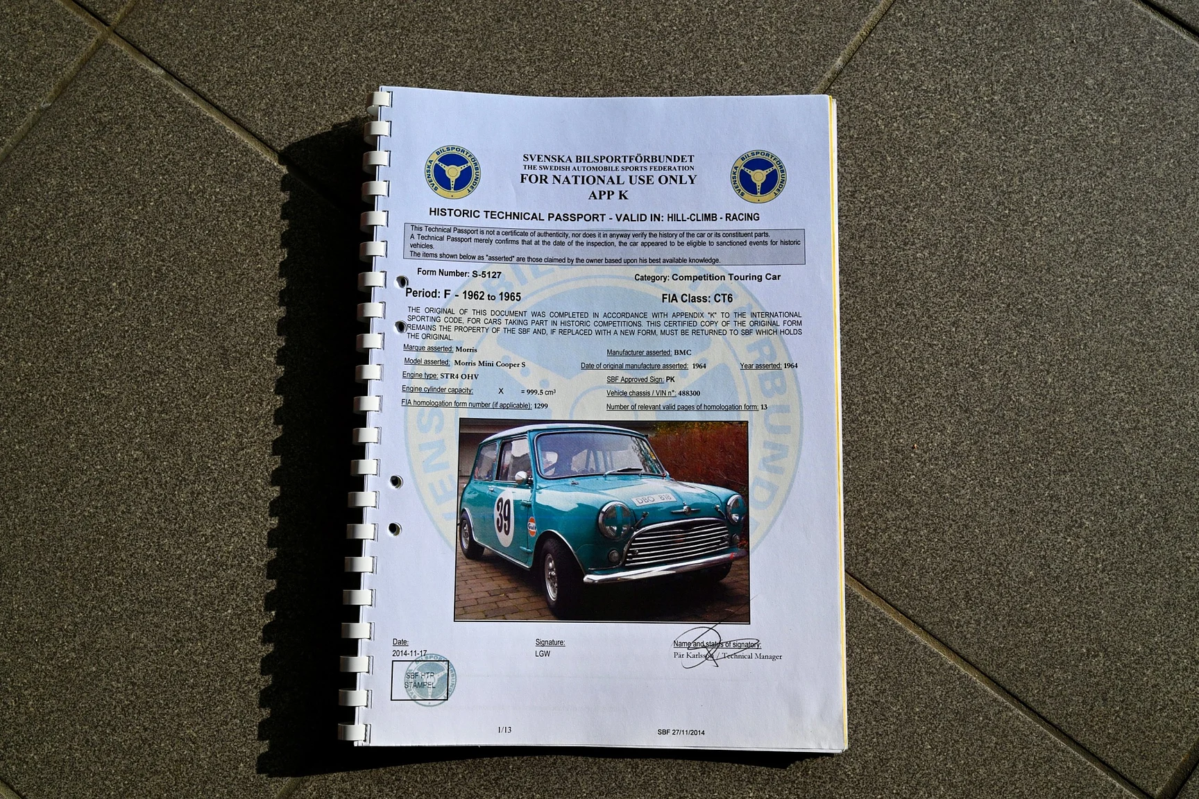 Documentation for 1964 BMC  Cooper 970S (1)