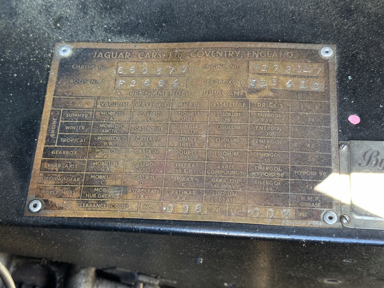 1951 Jaguar XK 120, Mekanik