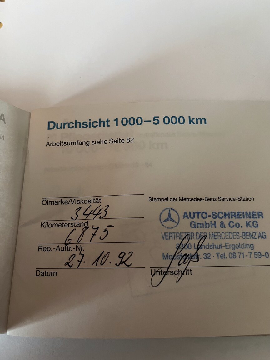 Dokumentation, 1992 Mercedes-Benz SL 500