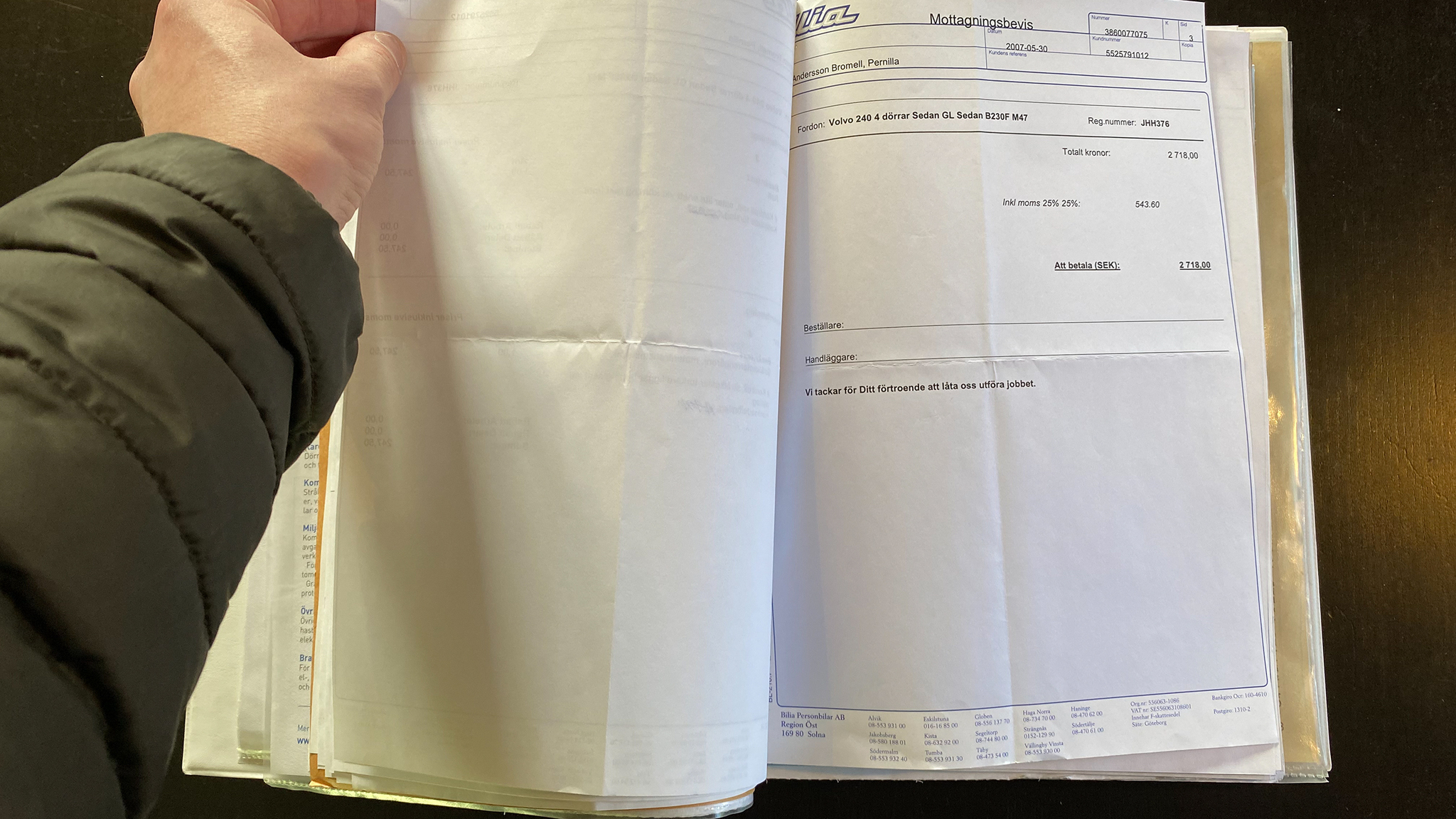 Dokumentation för 1988 Volvo 240 GL