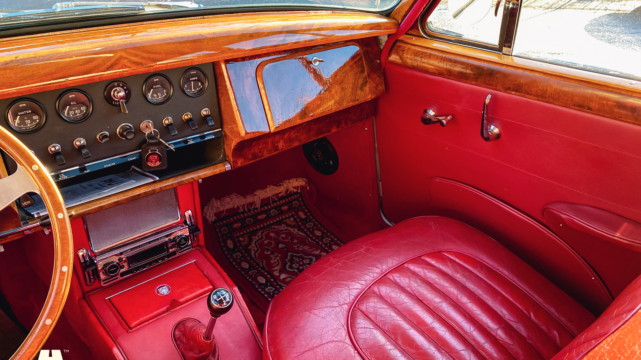 Interiörbild 1961 Jaguar Mark 2