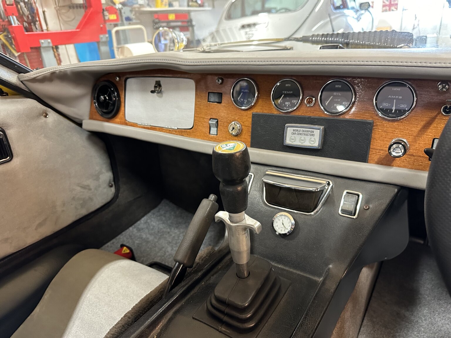 Innenraumfoto von 1970 Lotus Europa S2