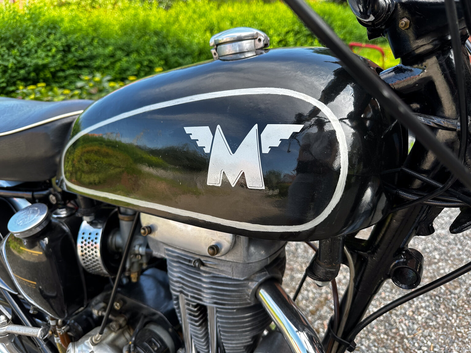 Exteriörbild på 1952 AJS 16MS 350cc Matchless-replica