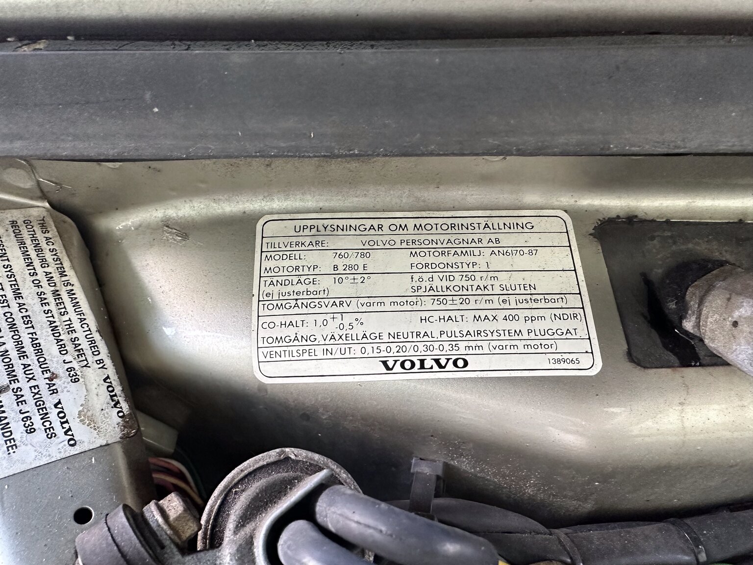 1987 Volvo 780 Bertone, Mekanik