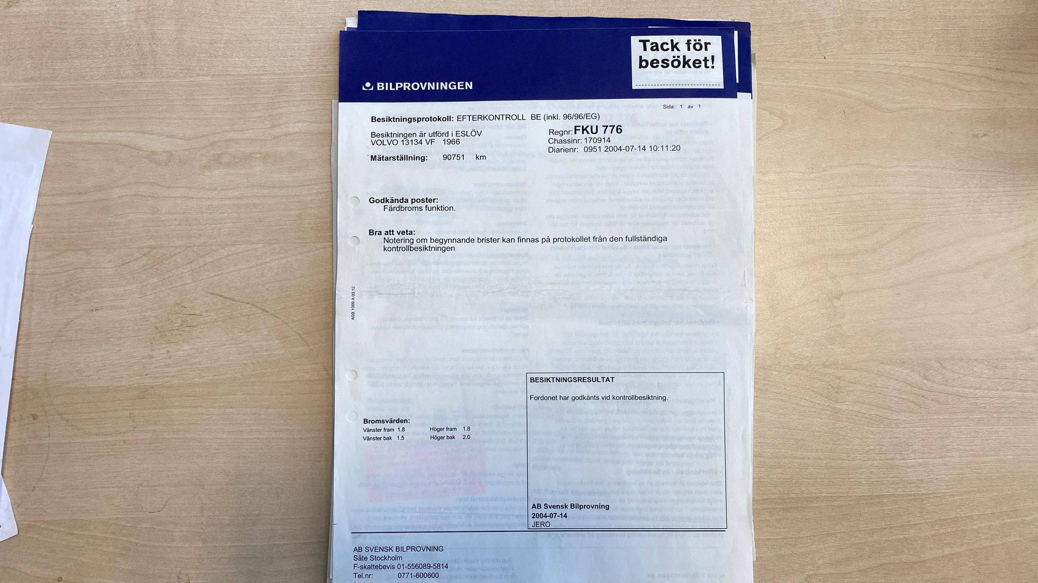 Dokumentation för 1966 Volvo Amazon (39)